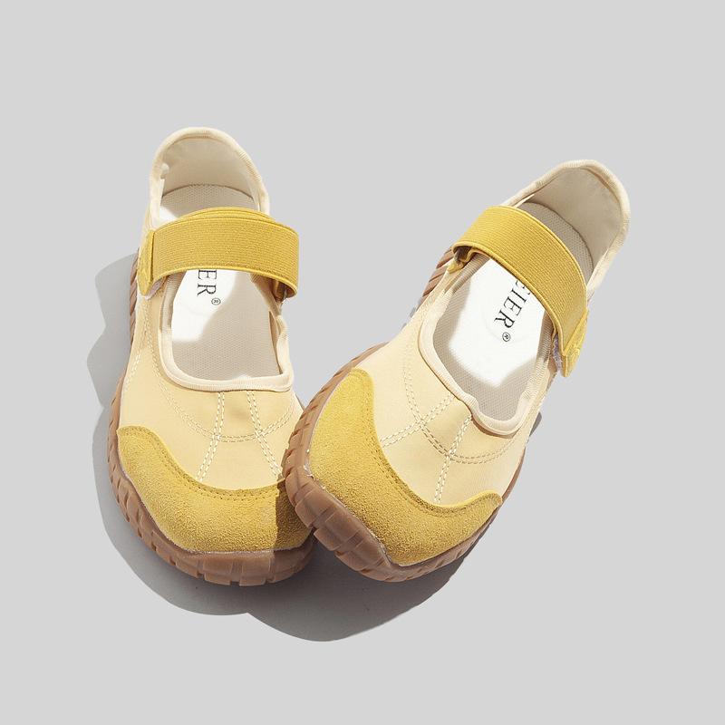 Velcro Casual Shoes Mary Jane Sneakers Soft Sole White Shoes Fashion Women's Shoes