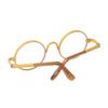 Colorful Toy Small Eyeglass Metal Frame Miniature Eyewear Doll Glasses Round-Shaped Clear Lens