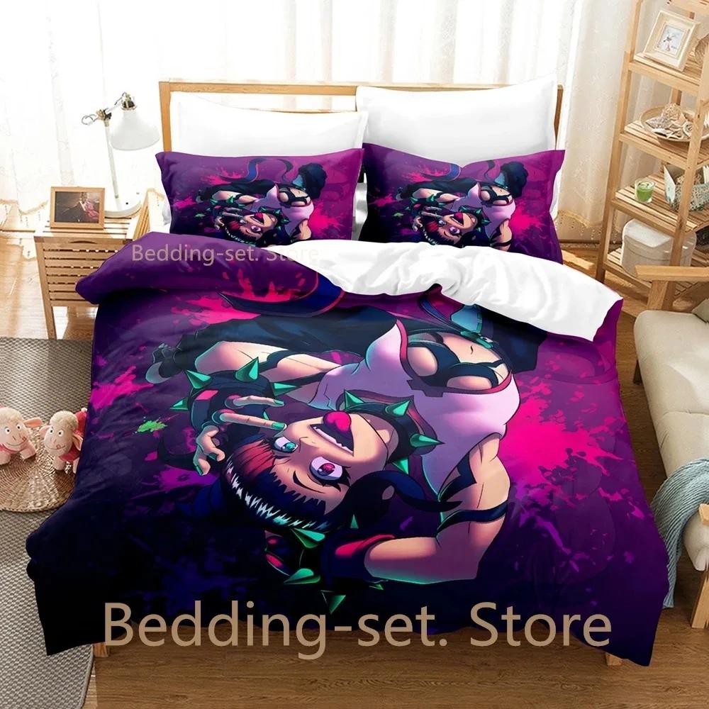 Juri Han Bedding Set Single Twin Full Queen King Size Bed Set Adult Kid Bedroom Duvetcover Sets 3D Print Anime Bed Sheet Set