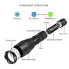 Tactical Military LED Flashlight Torch, Zoomable Flashlight With 5 Modes For Outdoor Camping Backpacking Hiking