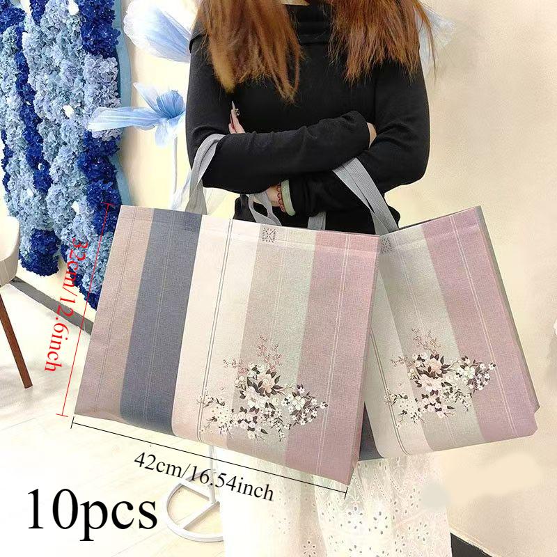 Full Size Colorful Patterns Simple Style, with Handle, for Party Gifts, Wedding Gifts, Birthday Gift Bags, Durable Handbags for Daily Decoration