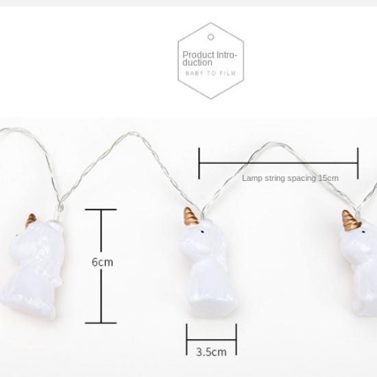 2023 LED Unicorn Light String Battery Box New Year Holiday Decoration Colored Lights Room Decoration Layout