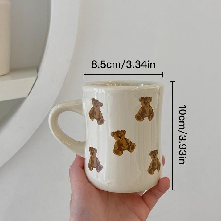 Uroczy kubek ceramiczny z misiem, kubek na mleko, herbatę, kawę, Mark Cup, wyjątkowe prezenty