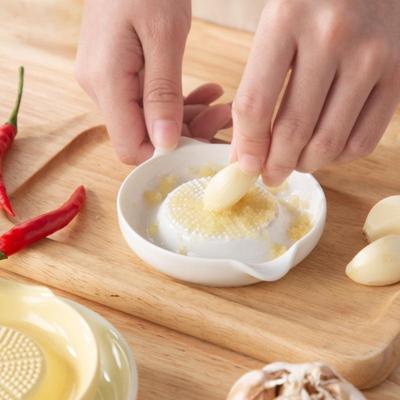 Japanese Style Porcelain Ceramic Garlic Grater Plate Easy Clean Ginger  for Kitchen Cooking Gadgets