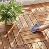 Costoffs Acacia Wood Interlocking Flooring Tiles Deck Tiles, Pack of 10/27, Water-Resistant & Non-Slip for Indoor/Outdoor