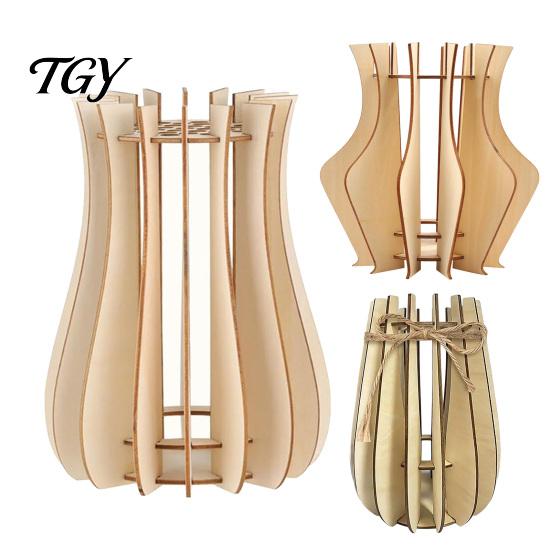 DIY Floral Arrangement Holder Wooden Puzzle Flower Vase, Display Stand for Placing Flowers & Eco Friendly Wood Decor Artificial Flowers, Suitable