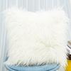 45x45cm Artificial Wool Fur Sheepskin Cushion Cover Hairy Faux Plain Fluffy Soft Throw Pillowcase Washable Square Pillow Case