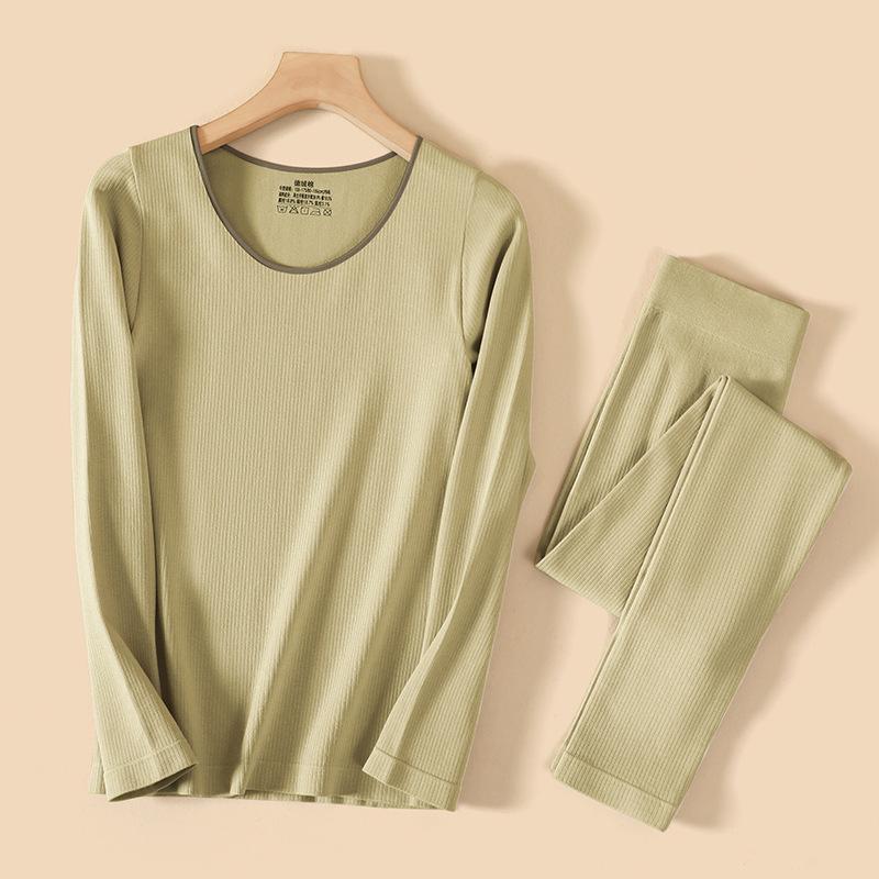 

Немецкое бархатное термобелье: Женский бесшовный топ с круглым вырезом и контрастной отделкой для осени/зимы One Size (80-130 jin)