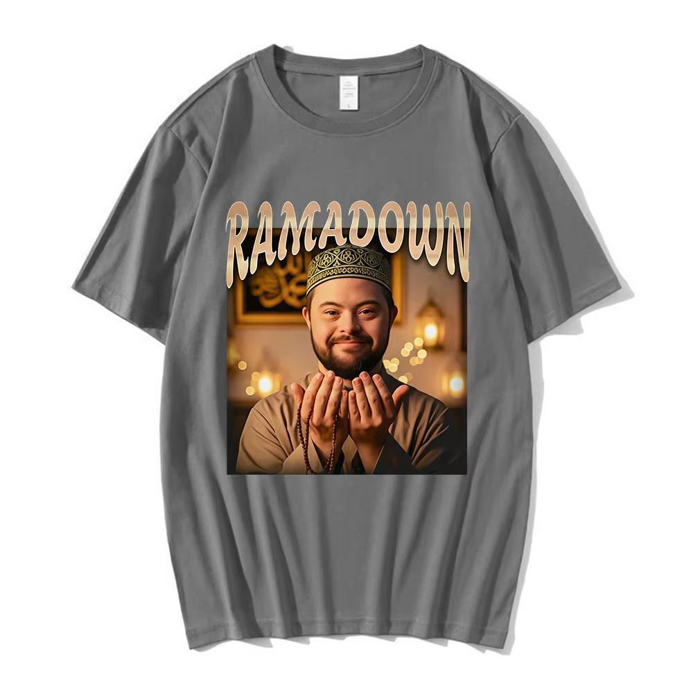 RAMADOWN MEME Funny Graphic Tshirts Men Clothing Fashion Humor Short Sleeves T Shirts Harajuku Cotton Casual Oversized Tshirt