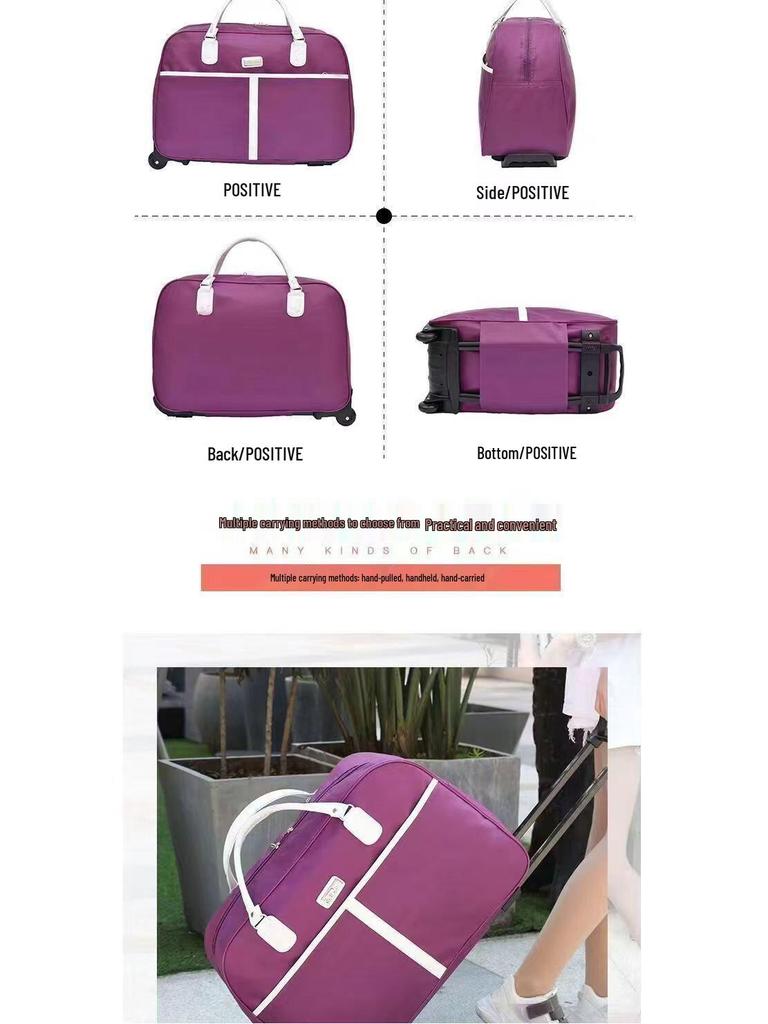 Women's Large Capacity Lightweight Trolley Travel Handbag