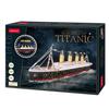 Puzzle 3d bateau - maquette titanic a construire avec led, puzzles 3d, maquettes de navires, jeux d'assemblage, 266 pièces, 4h monta