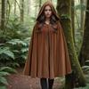 Brown Color Overcoats Vintage Vintage Hooded Cape New Design Halloween Hooded Cloak
