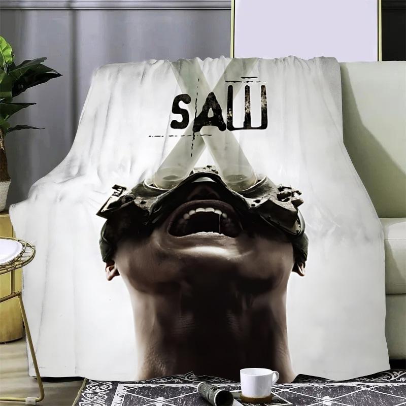 Saw X Horror Thriller Movie Printed Blanket Picnic Blankets Warm Blanket Soft and Comfortable Blanket Home Travel Birthday Gift