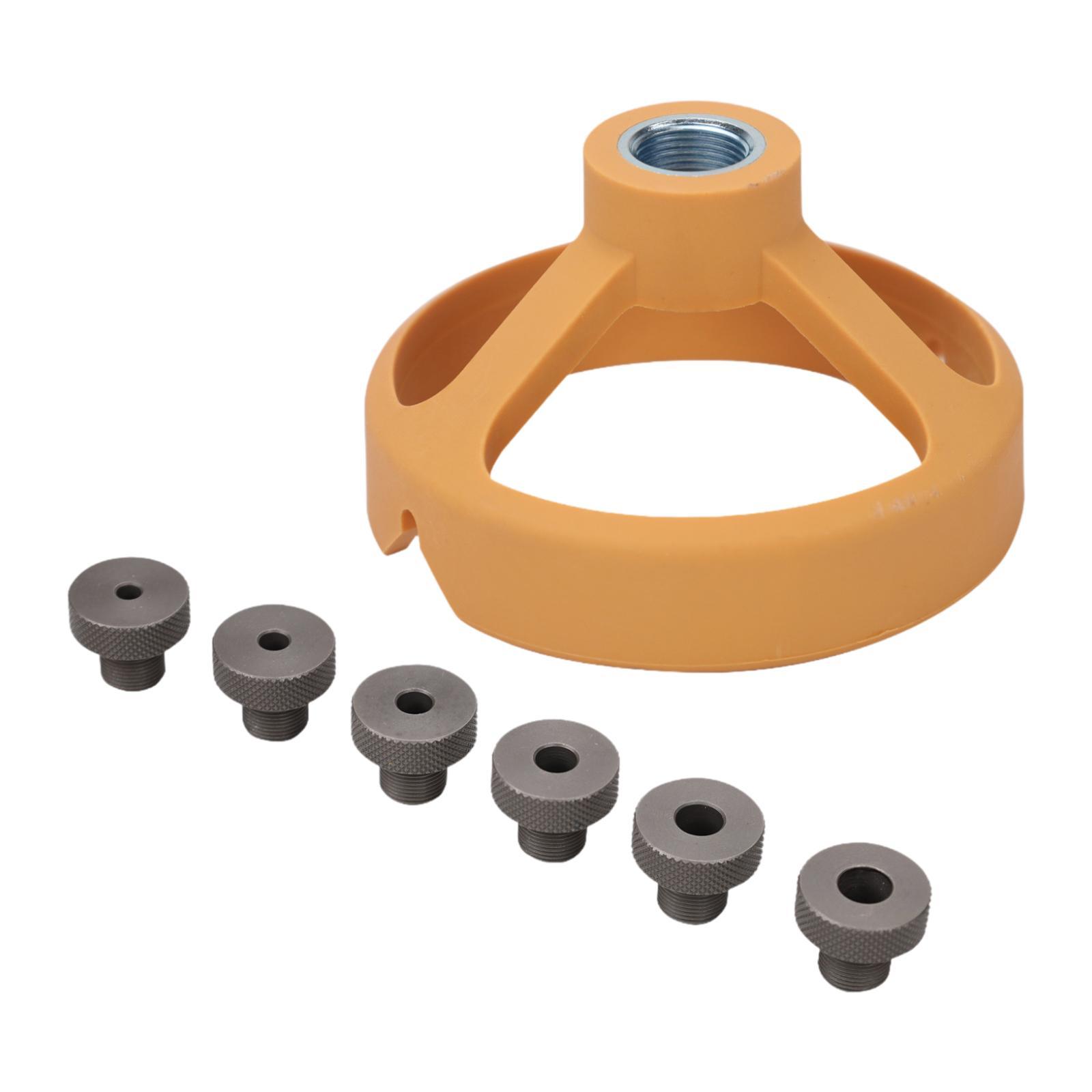

Drill Guide Punch Locator Chuck Centering Drill Bit Guide Jig with 6 Drills Drill Guide Woodworking Tool Drill Bit Guide Jig жёлтый
