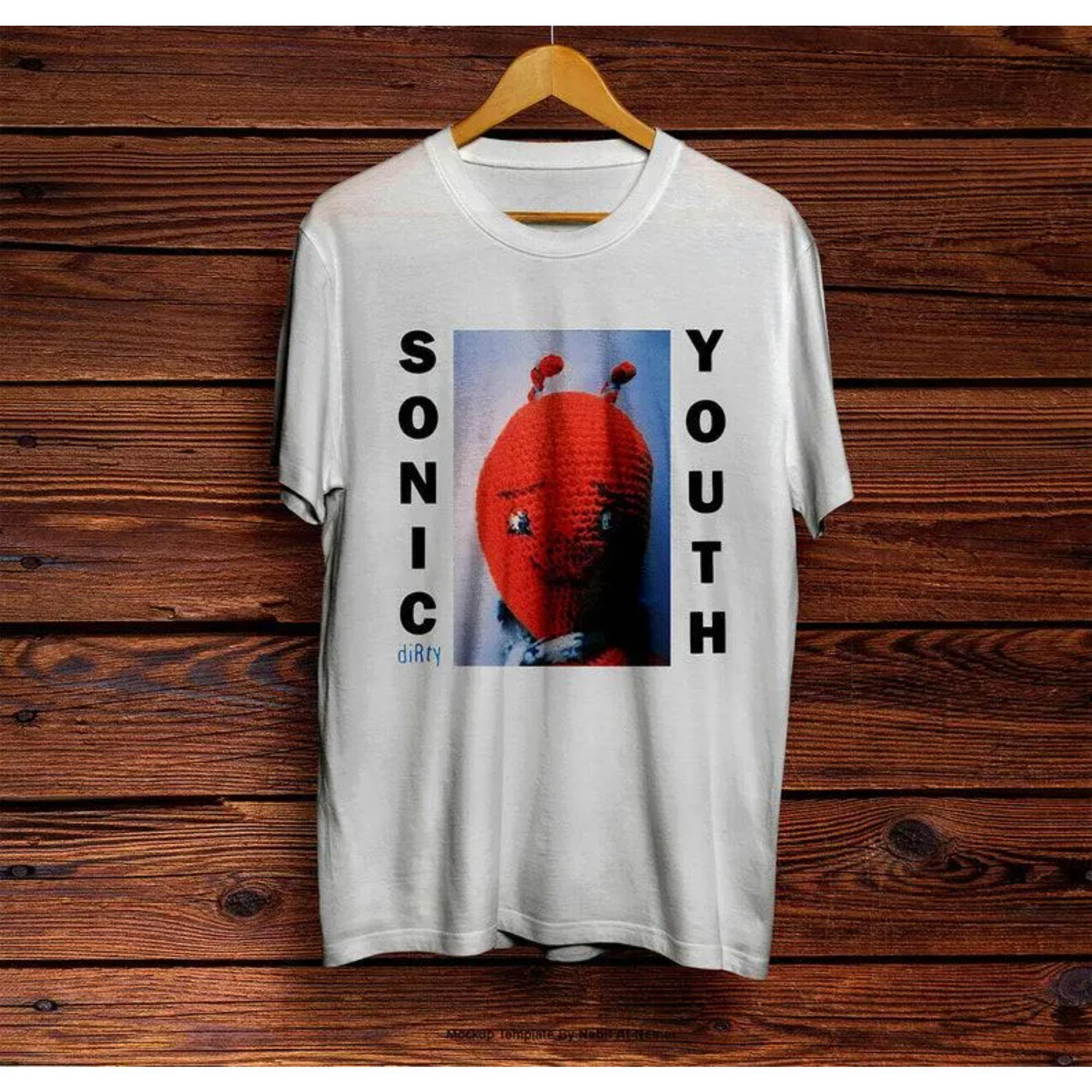 

Summer New Men T-shirts 100% Cotton Sonic Youth Unisex T Shirt Dirty Size for Men Y2k Harajuku Street Oversize Unseix Top 4XL