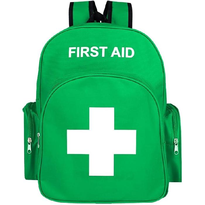 Красная Аварийная Сумка Рюкзак Первой Помощи Пустая Медицинская Сумка Первой Помощи Сумки для Лечения и Первой Помощи при Травмах для Кемпинга Велосипедных Прогулок Детских Садов зелёный