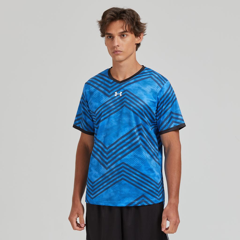 Under Armour Training Quick-Dry Sports Straight-Cut Short Sleeve Printed Jersey Unisex Tops Sky-Blue 23500503-400