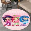 Straw-berry Sweet Moment Round Rug for Livingroom,Bedroom, Palyroom, Chair Rug, Area rug, Circle Carpet, Large Size Fan Christmas gift