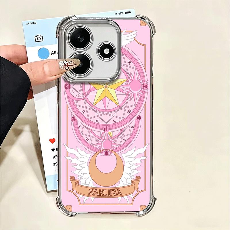 Cardcaptor Sakura Cute Girl Plating Phone Case For Xiaomi Poco X5 X6 X7 X8 Pro Max F8 Ultra F7 M8 M7 M5S Redmi 15C 15 14C 13C 13