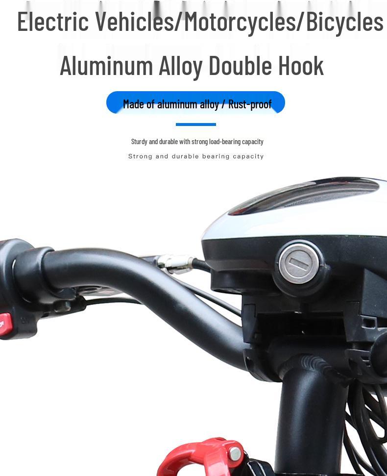 Front-Mounted No-Drill Universal Hook for E-Bike/Motorcycle Helmet