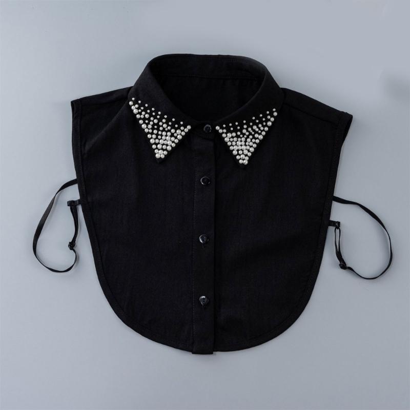 Detachable Lapel Collar False Elaborate Girls Collar Accessory Jeweled Collar Graceful Art Decorative False Shawl
