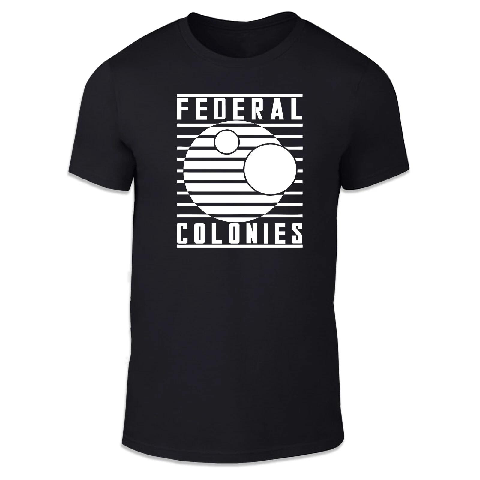 Federal Colonies Adult Unisex T Shirt - Space Planets M