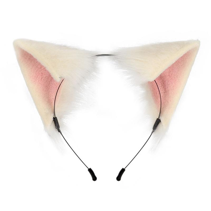 

Adult Cosplay Foxes Ear Shape Headband Plush Hair Hoop Makeup Mardi Gras Party Music Festivals Role Play Headpieces 1