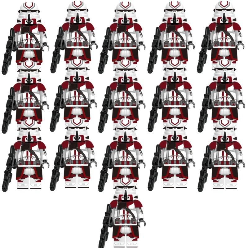 Star Wars Series 501st Clone Trooper Shock Trooper Wolfpack Airborne Building Blocks Toy Bag Set