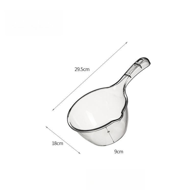 

Transparent Kitchen Spoon Long Handle Simple and Creative Plastic Water Scoop Thickened Large Capacity Water Pail