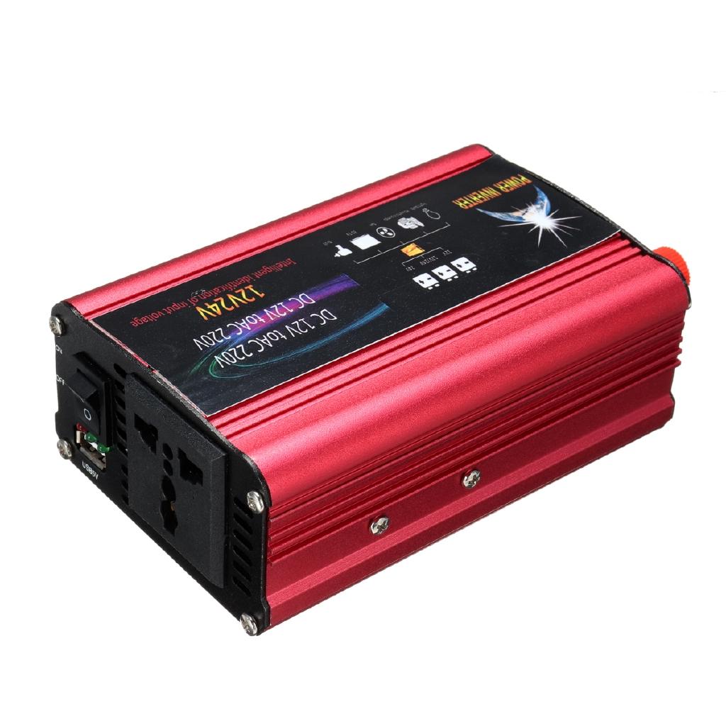 7.48 X 3.74 X 2.12" DC12/24V To AC 220V Sine Wave Power Inverter Car Charger USB Converter 3000W