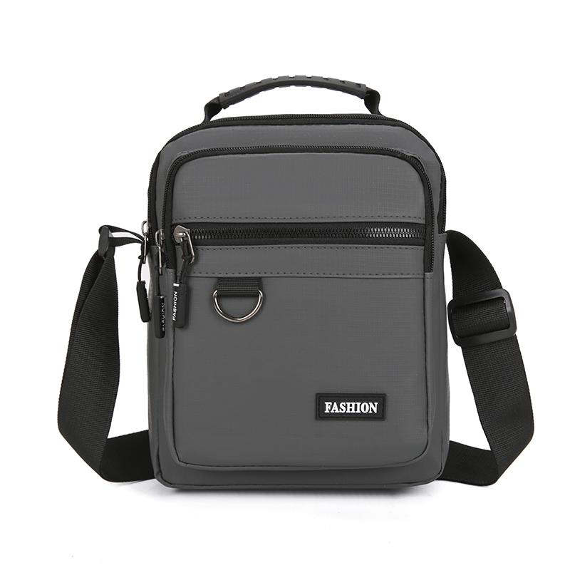 

Мужская сумка кроссбоди большой вместимости - Модная многокарманная наплечная сумка-слинг для работы и повседневного использования серый