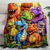 Dinosaur Throw Blanket 200x150cm Flannel Soft Warm Cozy Fuzzy Plush Blanket Couch Bed Decortion Kids Adults Christmas Gift