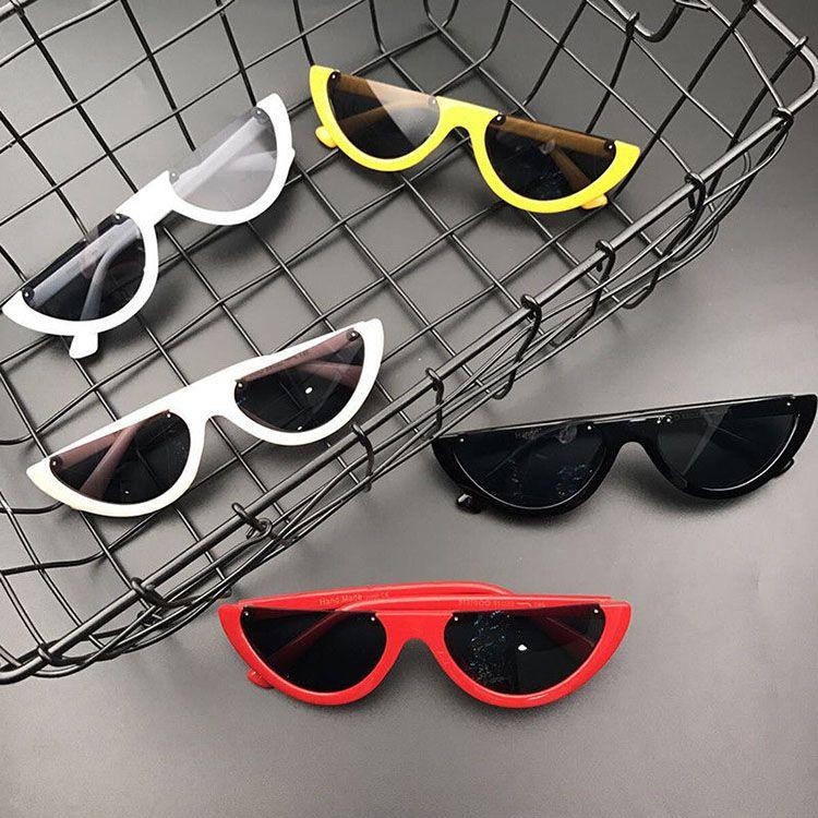 Fashion Semiframe Sunglasses With Uv Protection For Outdoor Activities And Stylish Wear
