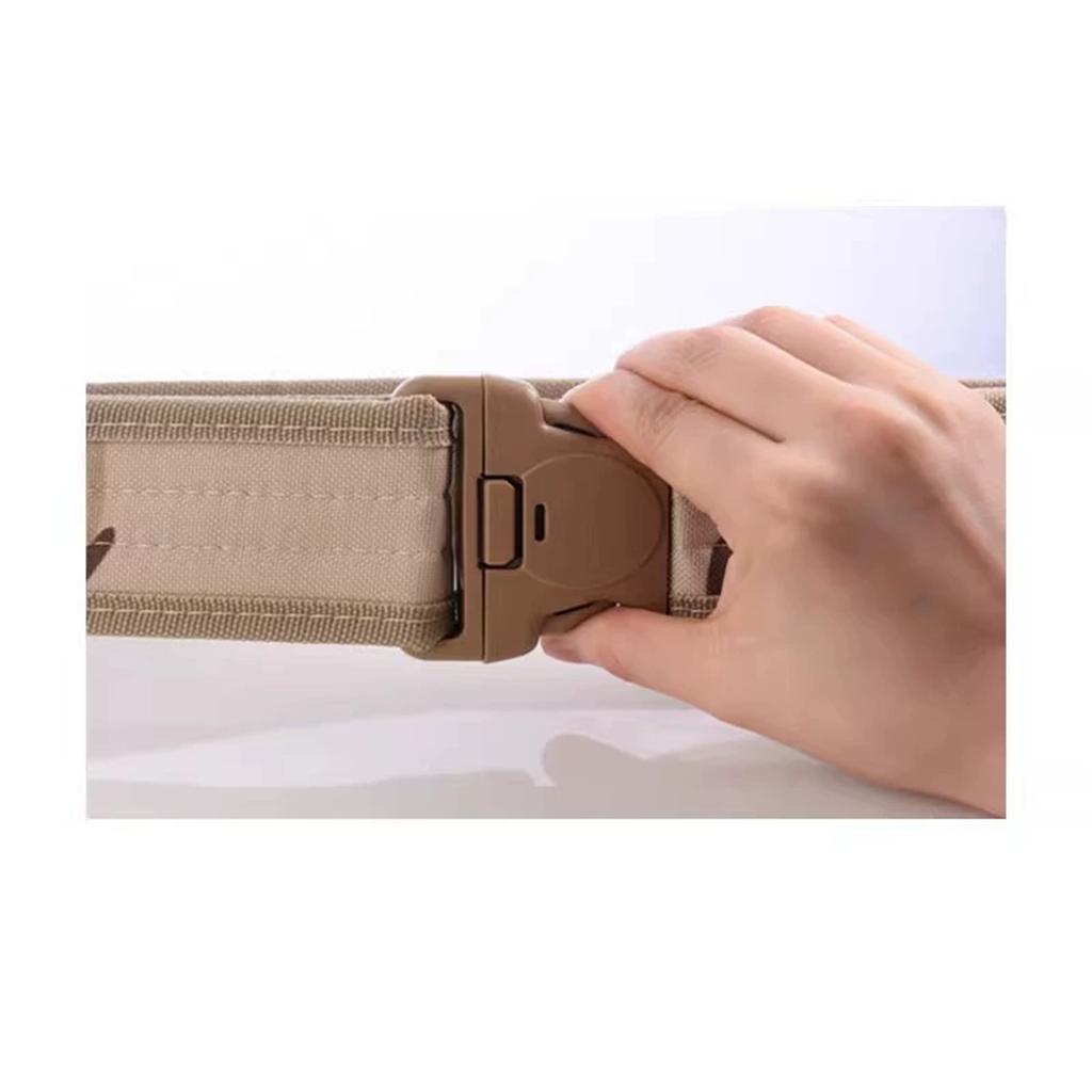 Outdoor Belt for Men – Camouflage Nylon Wide Waist Belt, Heavy Duty Oxford Cloth Work Belt, Mountaineering and Hiking Adjustable Belt