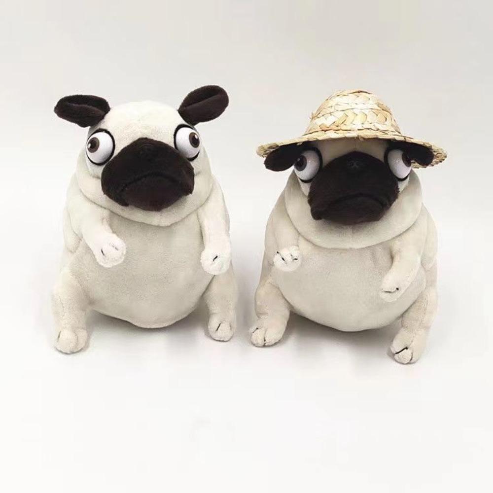 Dog Simulation Animal Model Plush Toy Sand Sculpture Puppy Funny Plush Pug Dog