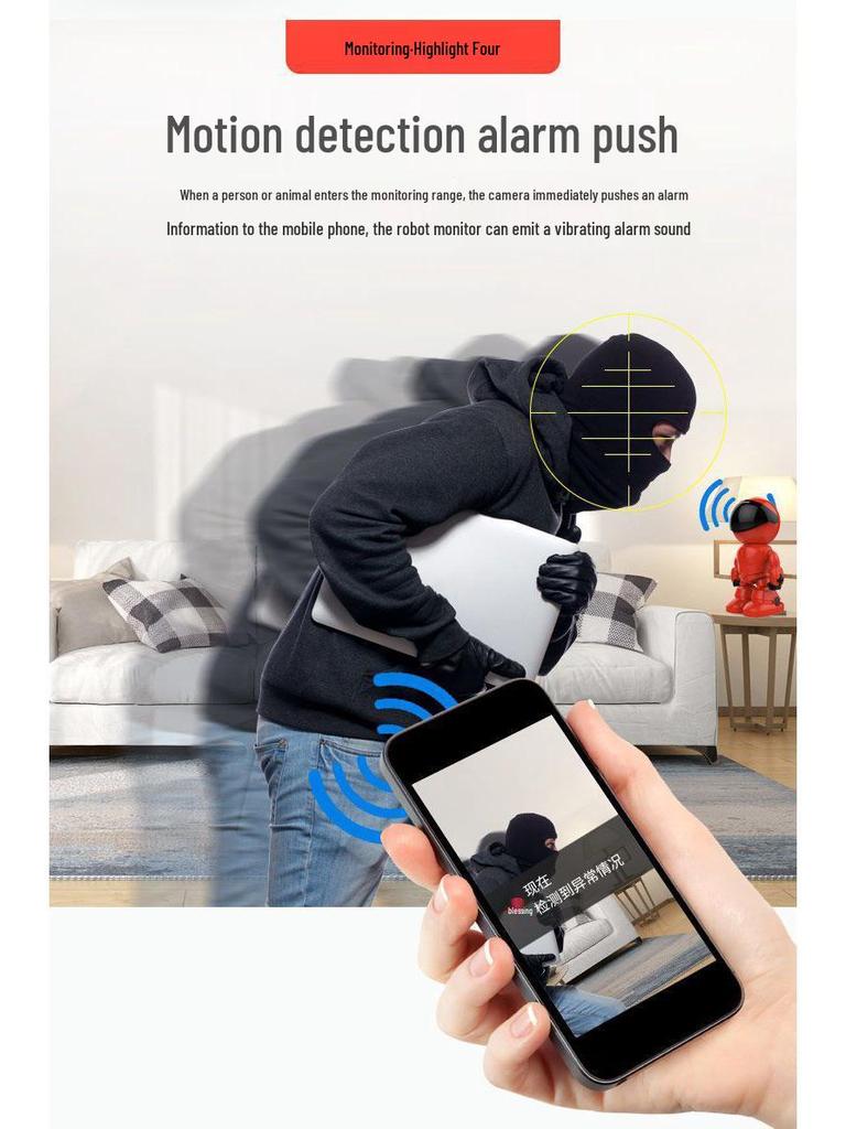 360° Panoramic HD WiFi Camera with Night Vision & Mobile Remote Monitoring