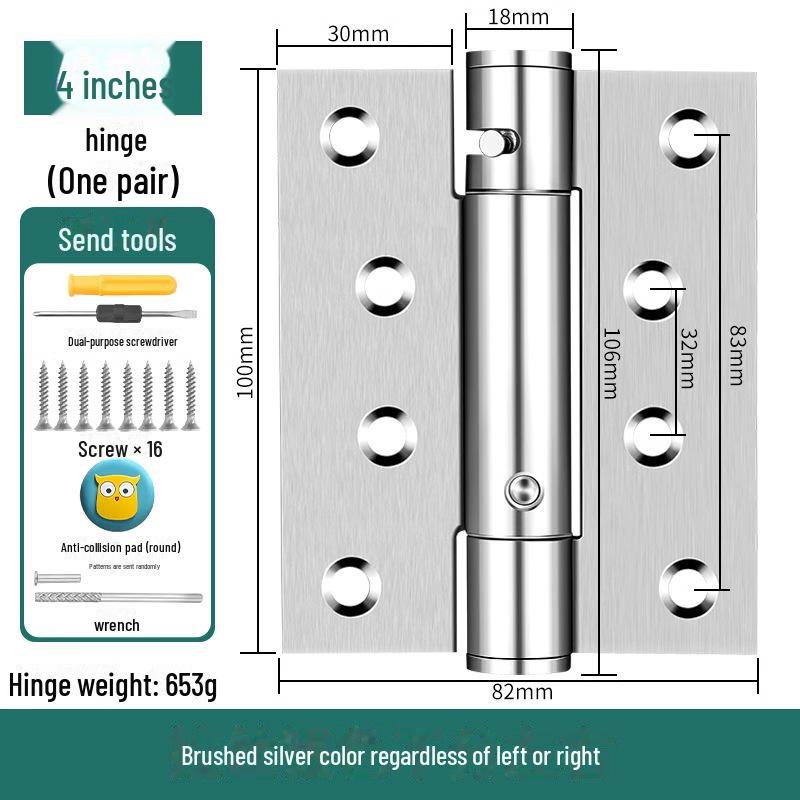 Invisible Spring Hinge: Automatic Rebound, Folding, Damping Door Closer for Silent Positioning On Hidden Wooden Doors.