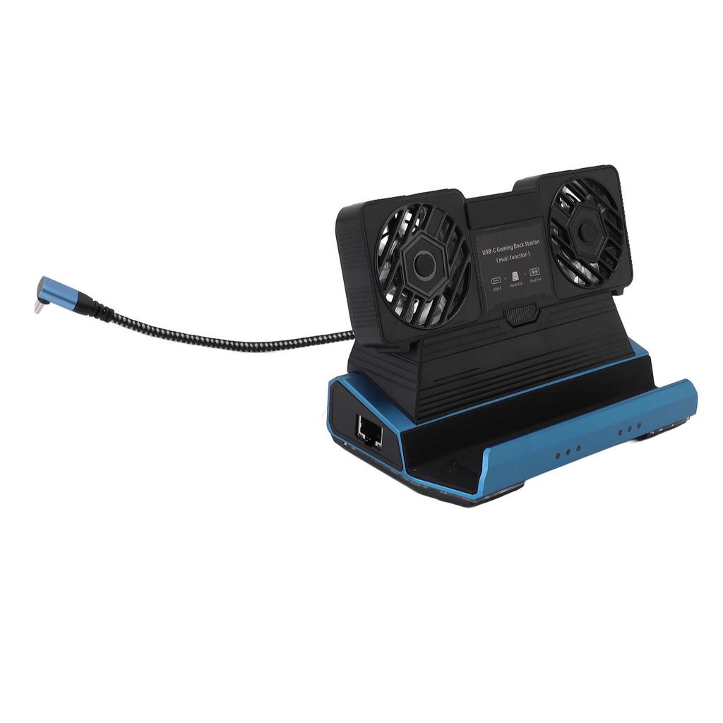 10 in 1 Docking Station for Legion Go for MSI Claw with Detachable Dual Cooling Fan 4K 60Hz Gigabit