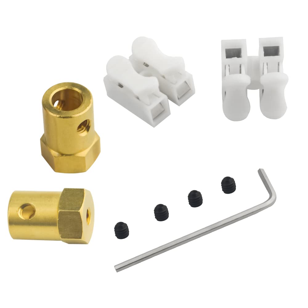 WMYCONGCONG Set of 2 Synchronous Turntable AC with 7mm Flexible Coupling Connector and Power Cord with Switch Plug Motors, Motors, 50/60Hz, 100-127V,