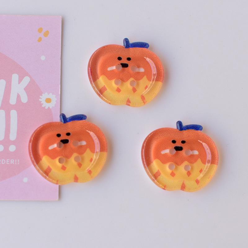10Pcs 25mm Cute Fruit Shape Plastic Buttons for Clothing Coat Suit Jacket Scrapbooking DIY Crafts Handmade Decorations