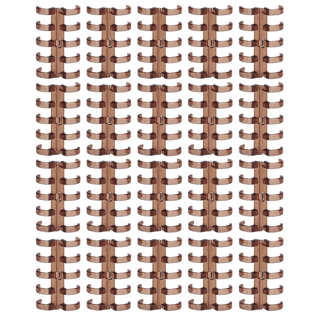 20Pcs Binding Rings Segmented Design Hold 60 Sheets 11mm Binding Thickness Office SuppliesAmber