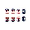New Manicure Independence Day Flag Striped Star Design Short Square Wearing Armor