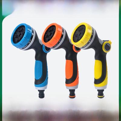 10-Function Rubber-Coated ABS Watering Gun for Gardens and Car Washing