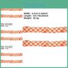 Elegant 6,5 cm Rutigt Polyesterband i Rött Vitt och Orange Vitt för Jul