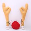 3Pcs Christmas Car Decorations Car Reindeer Antlers Red Nose Kit Festive Auto Accessories