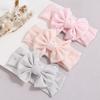 Strikk sløyfe hodeplagg Baby jente hodebånd Spedbarn Hårtilbehør Sløyfer Hodeplagg Turban for barn Elastisk hodeplagg Sløyfe