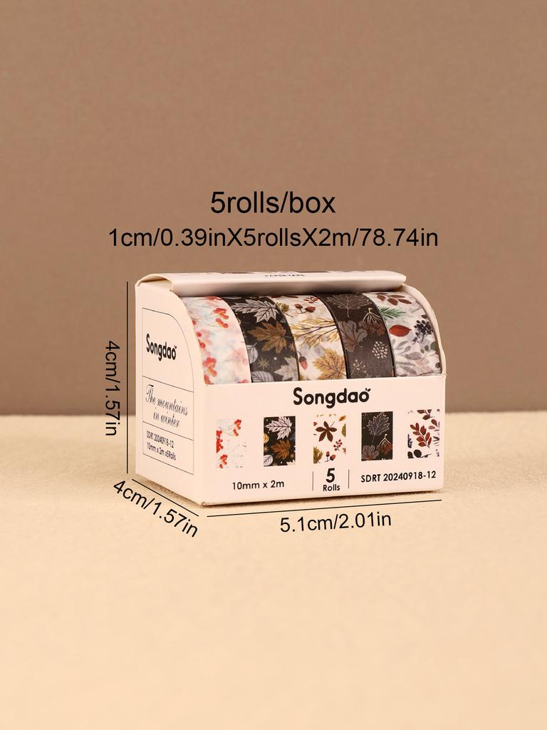 5 Rollen/Box Kawaii Farbige Vintage Washi Tapes Scrapbooking DIY Kreative Masking Tapes Geschenk für Künstler Schreibwaren Washi Tape