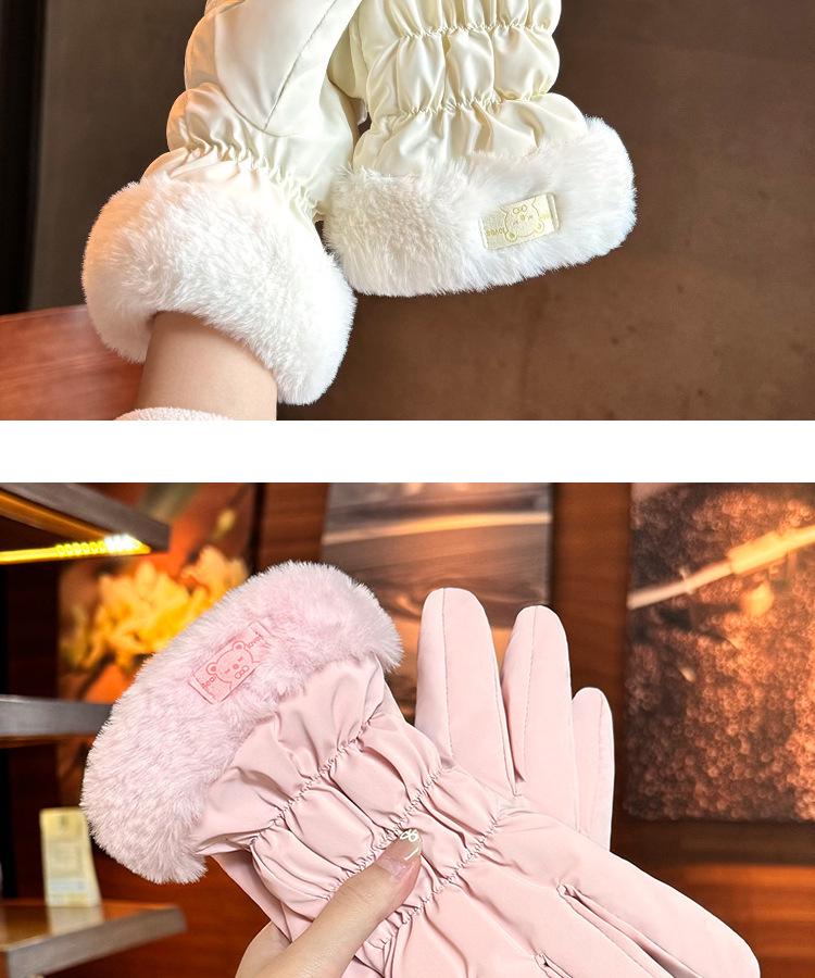 Women's Warm Winter Gloves 2025 - Thickened, Velvet-Lined, Windproof, Waterproof, Touchscreen-Compatible.