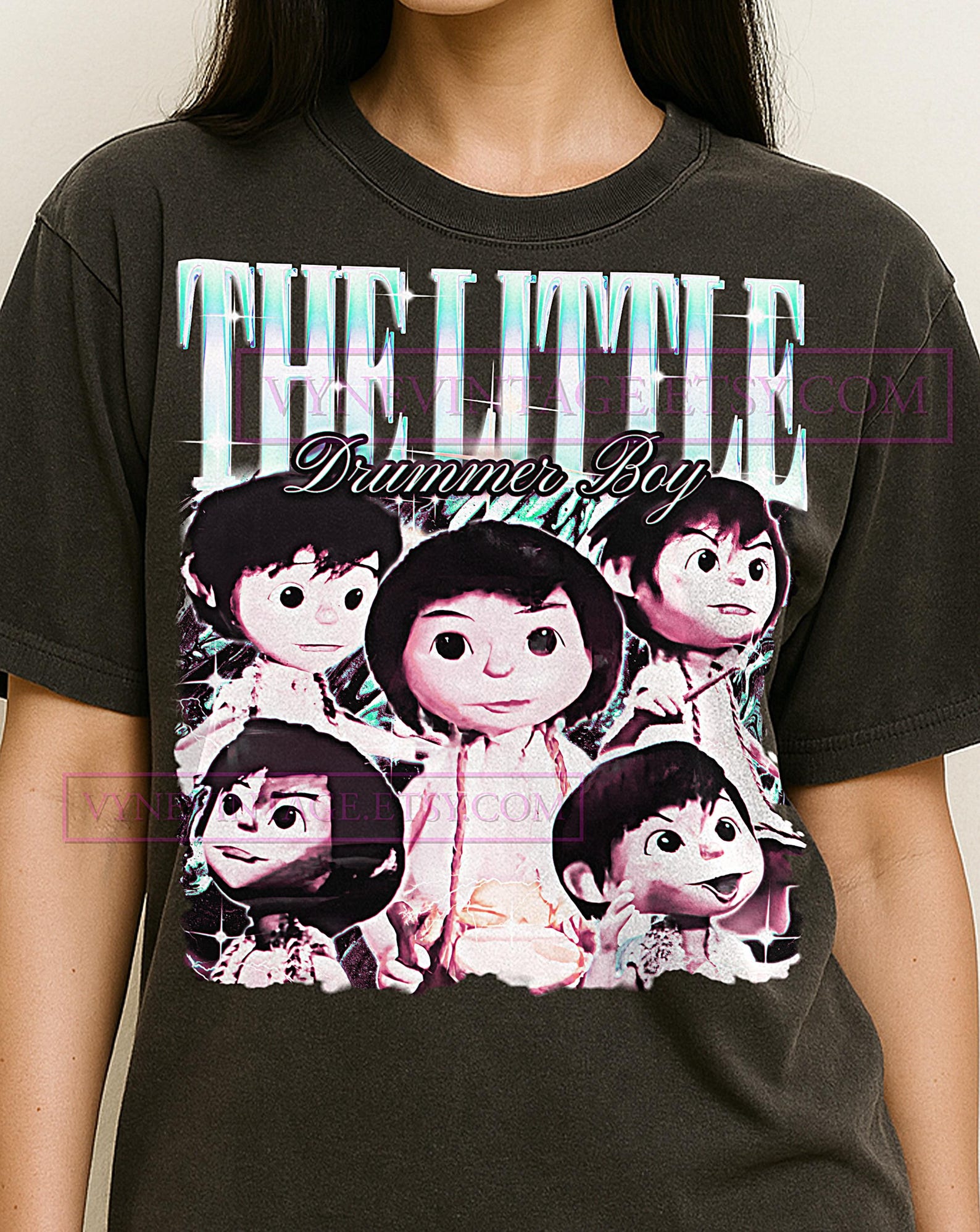 The Little Drummer Boy Shirt, 90s Vintage Retro Bootleg Little Drummer Boy T-Shirt, Christmas Song Graphic Tee, Holiday Music Fan Shirt M