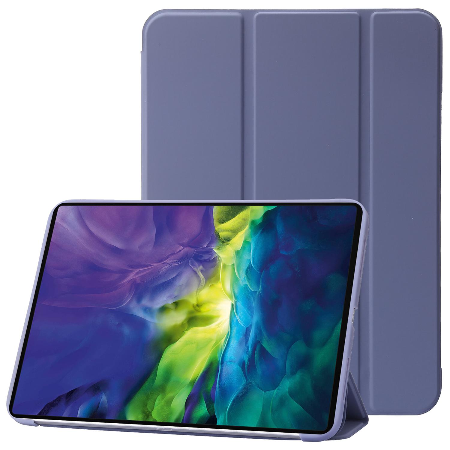 

Для iPad Эйр 11 (2025)/(2024) Чехол-чехол для планшета с сотовой текстурой и тройной подставкой из кожи Purple